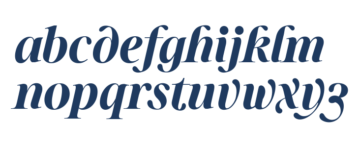 Sharpe PERSONAL Bold Italic Lowercase