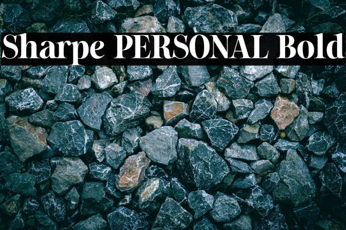 Sharpe PERSONAL Bold Example 1