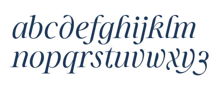 Sharpe PERSONAL Light Italic Lowercase