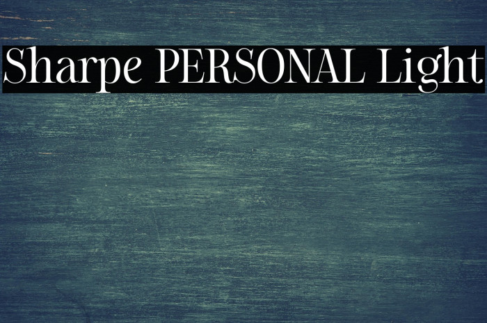 Sharpe PERSONAL Light Example 1