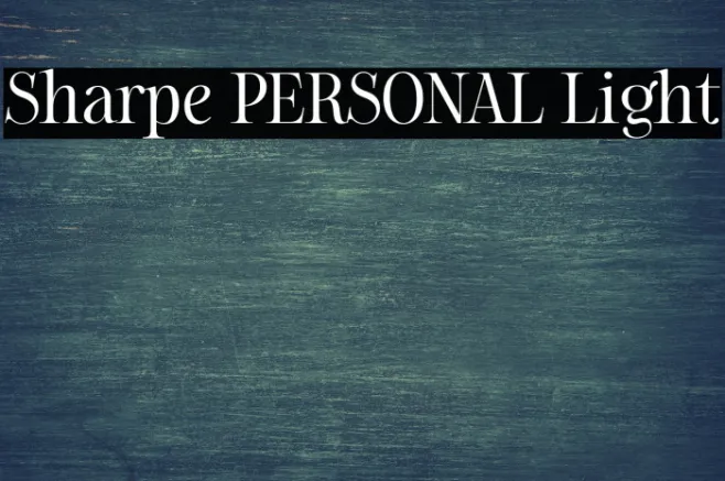 Sharpe PERSONAL Light Example 1
