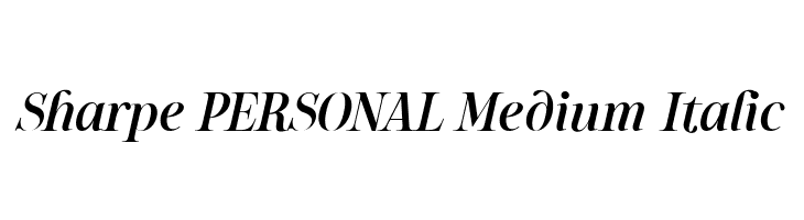 Sharpe PERSONAL Medium Italic  フリーフォントのダウンロード