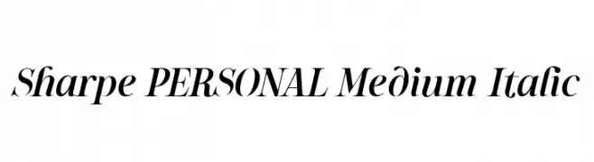 Sharpe PERSONAL Medium Italic  Fuentes Gratis Descargar