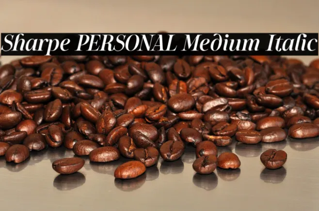 Sharpe PERSONAL Medium Italic Example 3