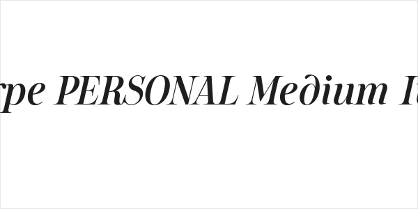 Sharpe PERSONAL Medium Italic Logo