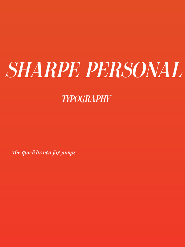 Sharpe PERSONAL Medium Italic Poster