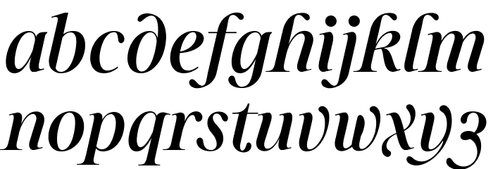 Sharpe PERSONAL Medium Italic Font LOWERCASE
