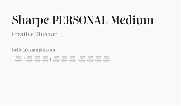 Sharpe PERSONAL Medium Business Card