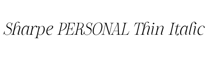 Sharpe PERSONAL Thin Italic  baixar fontes gratis