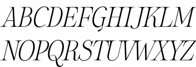 Sharpe PERSONAL Thin Italic 字体 大写