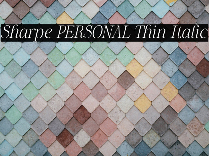 Sharpe PERSONAL Thin Italic Example 1