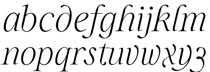 Sharpe PERSONAL Thin Italic Font LOWERCASE