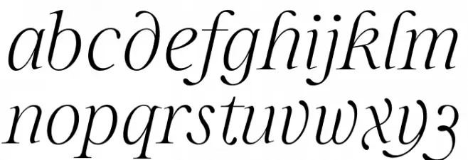 Sharpe PERSONAL Thin Italic फ़ॉन्ट लोअरकेस