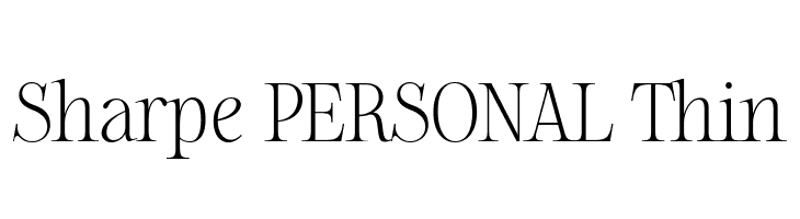Sharpe PERSONAL Thin  フリーフォントのダウンロード