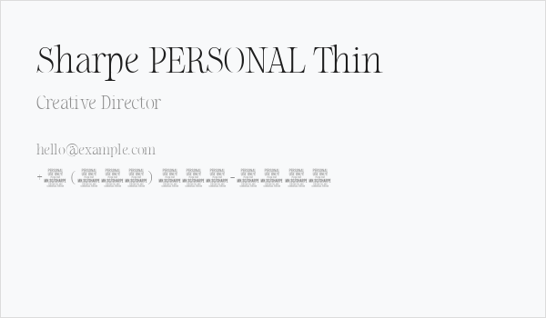 Sharpe PERSONAL Thin Business Card