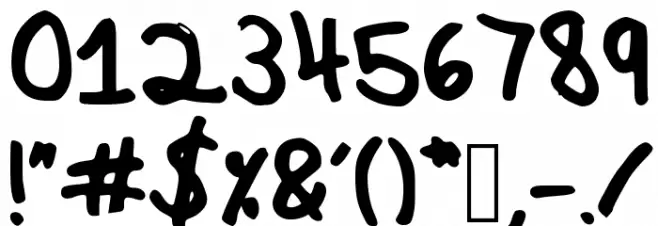 Sharpie Hand Font OTHER CHARS