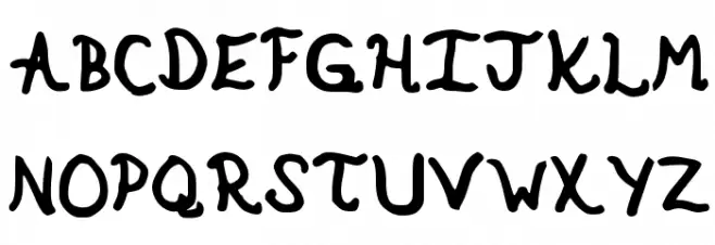 Sharpie Hand Шрифта ВЕРХНИЙ
