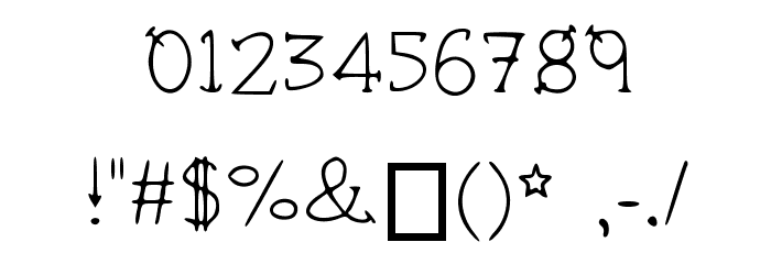 Sharpshooter Medium Font OTHER CHARS