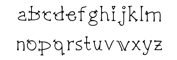Sharpshooter Medium Font LOWERCASE