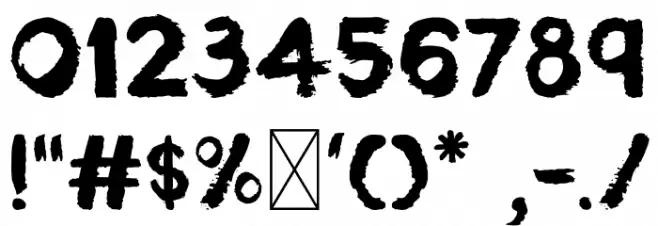 Shashikala Brush Font OTHER CHARS