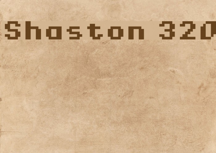 Shaston 320 Font examples