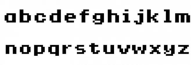 Shaston 320 フォント 小文字