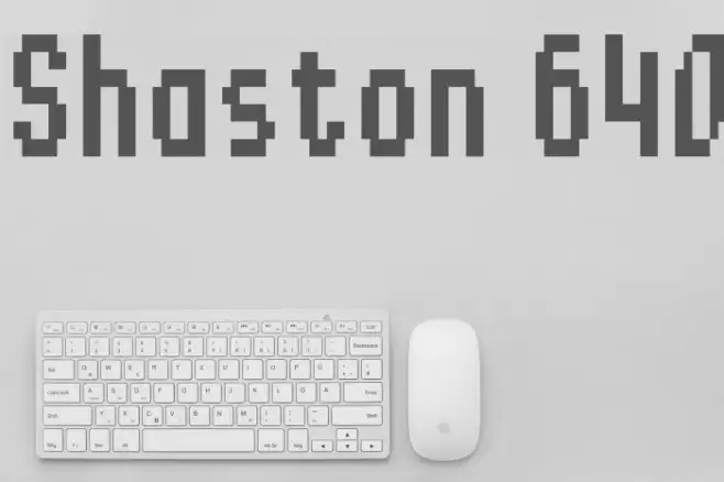 Shaston 640 Font examples