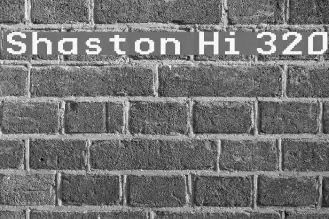 Shaston Hi 320 Font examples