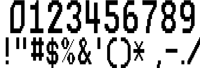 Shaston Hi 640 Font OTHER CHARS