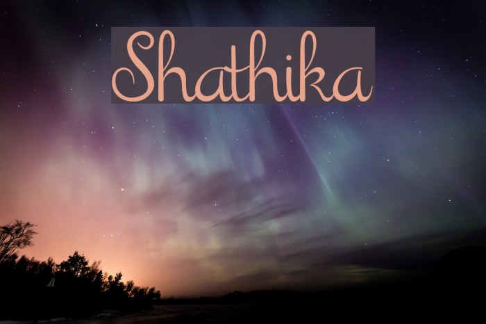 Shathika Font examples