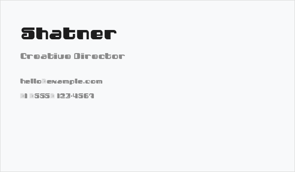 Shatner Business Card