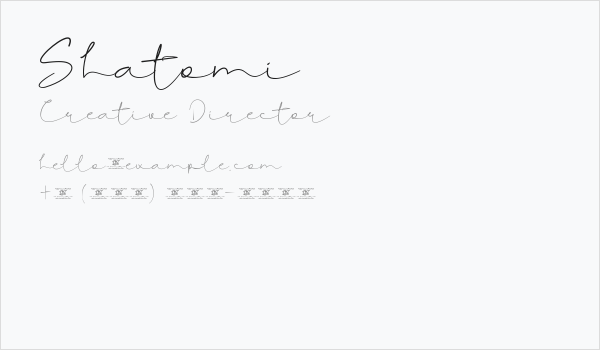 Shatomi Business Card