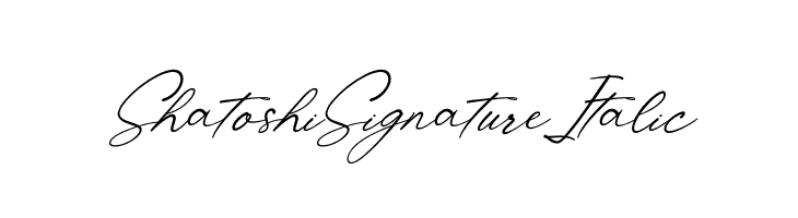 Shatoshi Signature Italic  les polices de caractères gratuit tlcharger