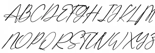 Shatoshi Signature Italic फ़ॉन्ट अपरकेस