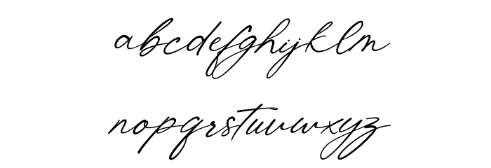 Shatoshi Signature Italic Font LOWERCASE