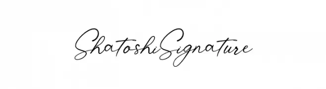 Shatoshi Signature  Fuentes Gratis Descargar