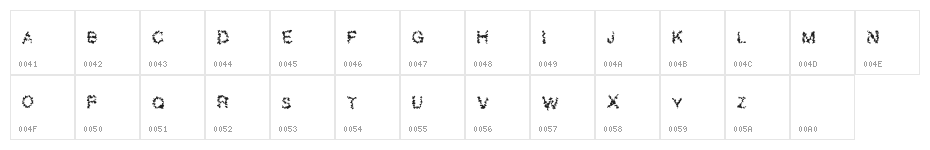 Shatter_demo Regular Character Map