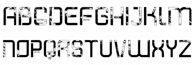 Shatterdome Personal Use Grunge Font Litere mici