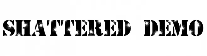 Shattered Demo  Frei Schriftart Herunterladen