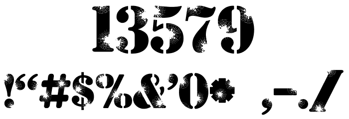 Shattered Demo Font OTHER CHARS