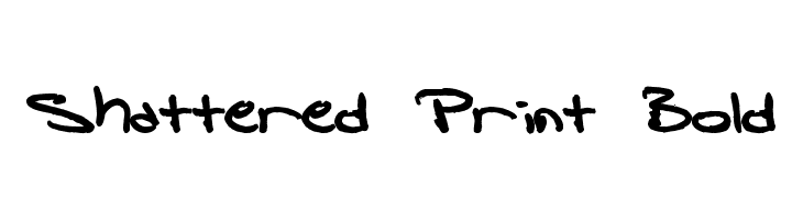Shattered Print Bold Fonte