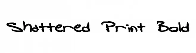 Shattered Print Bold  Descarca Fonturi Gratis