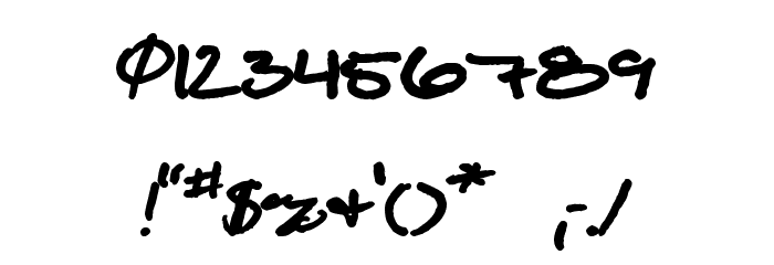 Shattered Print Bold Font OTHER CHARS