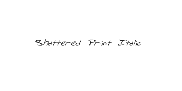 Shattered Print Italic Logo