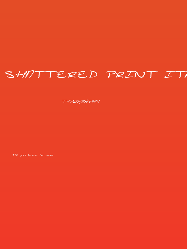 Shattered Print Italic Poster