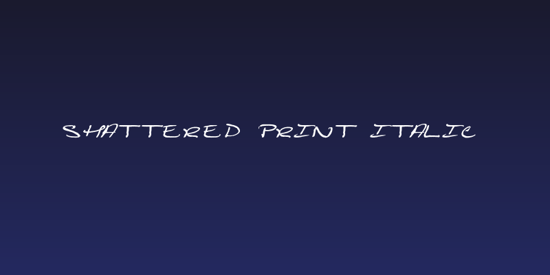 Shattered Print Italic Social Header