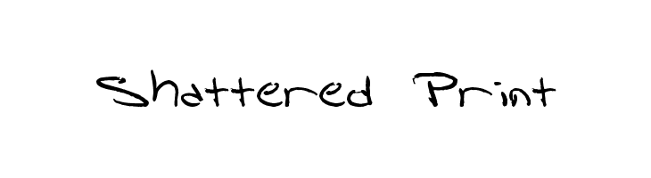 Shattered Print  免费字体下载