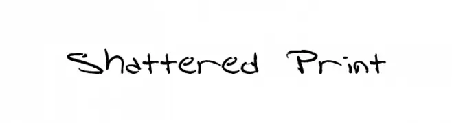 Shattered Print  Descarca Fonturi Gratis