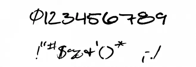 Shattered Print Font OTHER CHARS