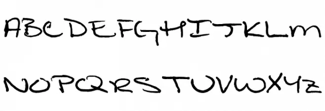 Shattered Print フォント 大文字